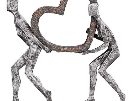 The Weight of Love 12" High Figurines and Heart Sculpture