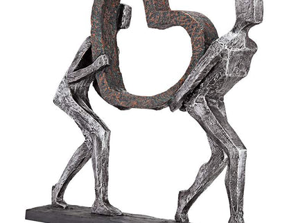 The Weight of Love 12" High Figurines and Heart Sculpture