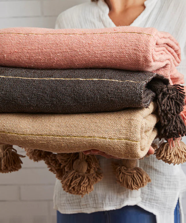 Moroccan Tasseled Blankets