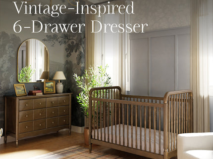 M7101NL,Namesake,Liberty 3-in-1 Convertible Spindle Crib w/Toddler Bed Conversion Kit in Natural Walnut