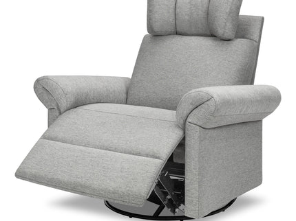 M24386FTG,DaVinci,Suzy Flex Swivel Recliner w/ Adj. Arms & Headrest in Frost Grey