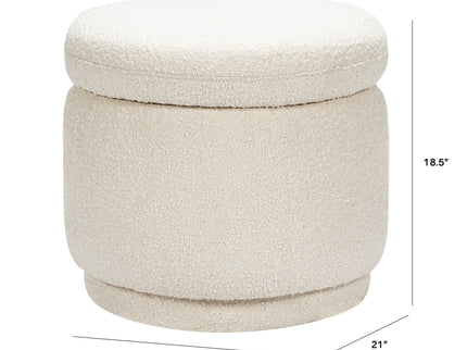M22985WB,Babyletto,Enoki Storage Ottoman in Ivory Boucle