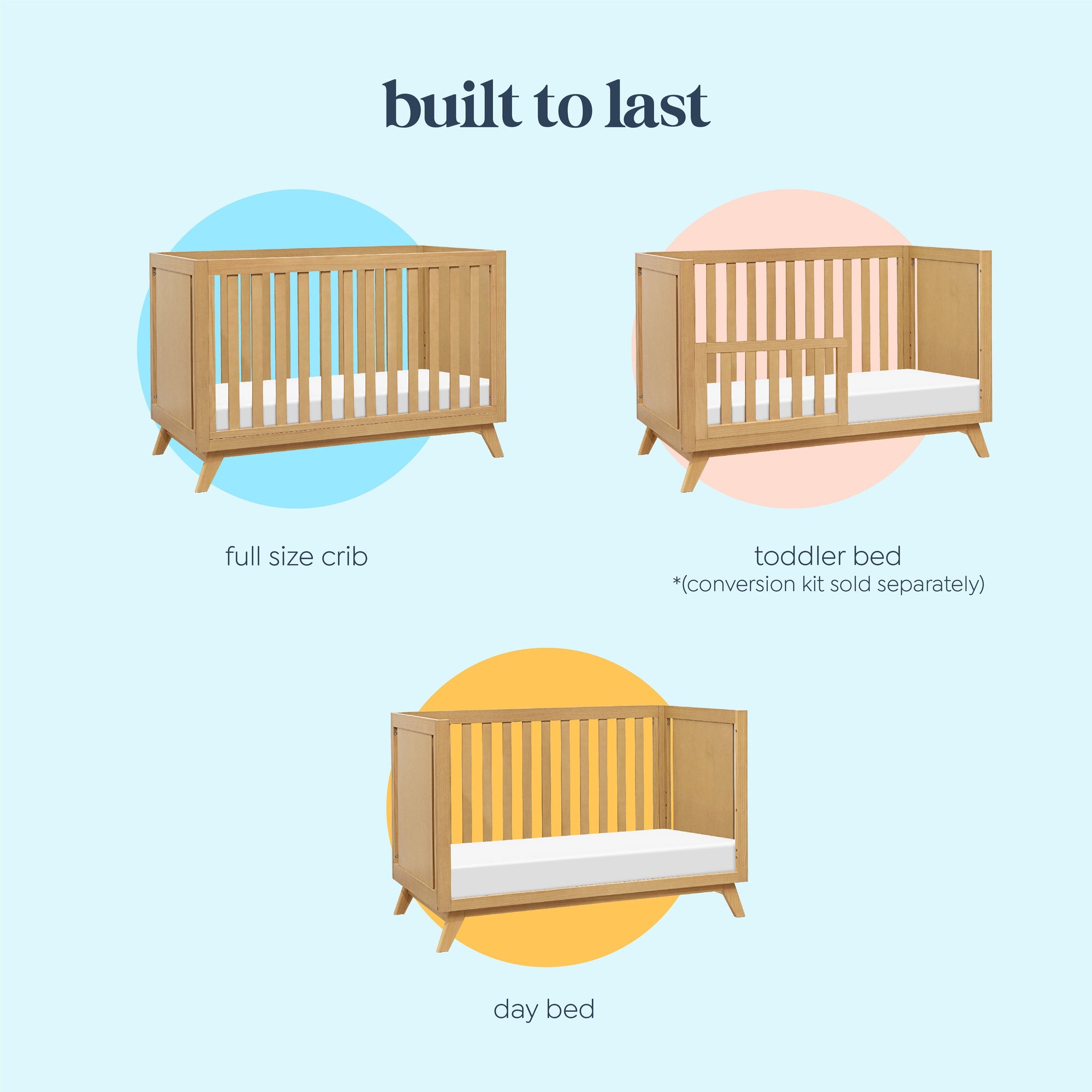 M22501HY,DaVinci,Otto 3-in-1 Convertible Crib in Honey