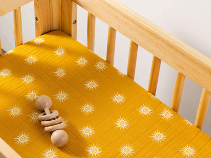 T26934,Babyletto,Golden Hour Muslin All-Stages Bassinet Sheet in GOTS Certified Organic Cotton