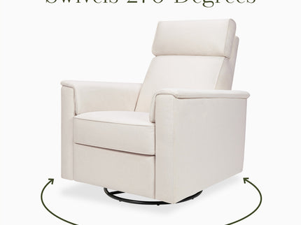 M17182PCMEW,Namesake,Willa Pro Power Glider Recliner w/ Power Lumbar in Performance Cream Eco-Weave
