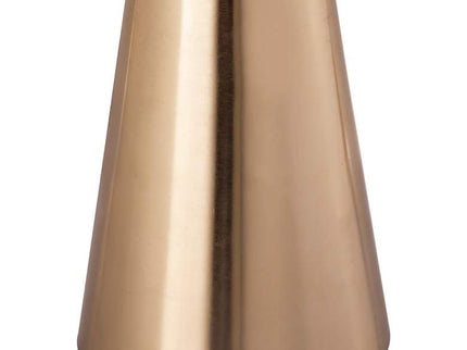 TOV Addyson 16" Wide Brushed Gold and Gray Marble Modern Side Table