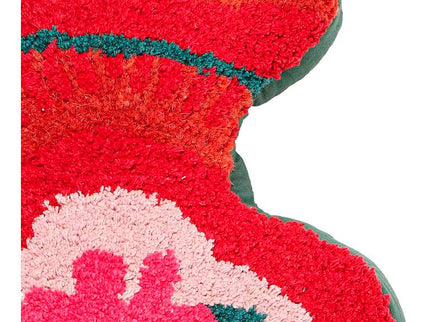 TOV Amphorae Textile 12" x 20" Red Tufted Accent Pillow