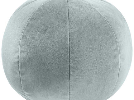 TOV Boba 14" Wide Sea Blue Velvet Round Decorative Pillow