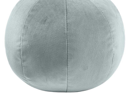 TOV Boba 14" Wide Sea Blue Velvet Round Decorative Pillow