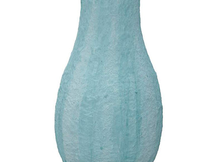 TOV Cotton Mache 12" High Modern Cloudy Blue Decorative Vase