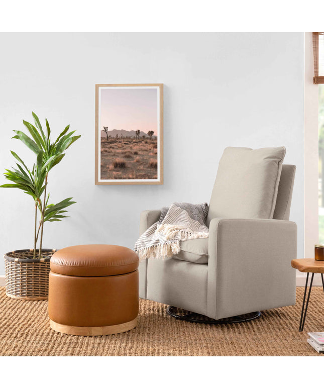 M20987PBEW,Babyletto,Cali Pillowback Swivel Glider in Performance Beach Eco-Weave