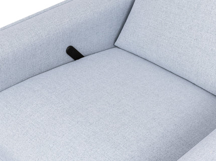 M19387PCET,DaVinci,Penny Swivel Recliner in Performance Blue Chambray Eco-Twill