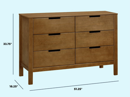 F11926L,Carter's,Colby 6-Drawer Double Dresser in Walnut