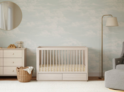 M21601NX,Babyletto,Bento 3-in-1 Convertible Storage Crib w/Toddler Bed Conversion Kit in Washed Natural