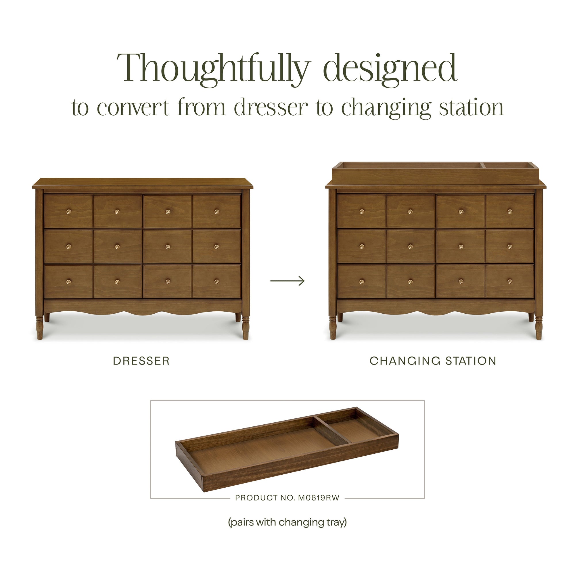 M7116NL,Namesake,Liberty 6-Drawer Assembled Dresser in Natural Walnut