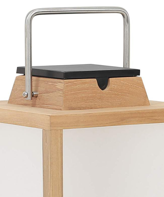 Tradition 15 1/2" High Teak Wood LED Solar Outdoor Lantern