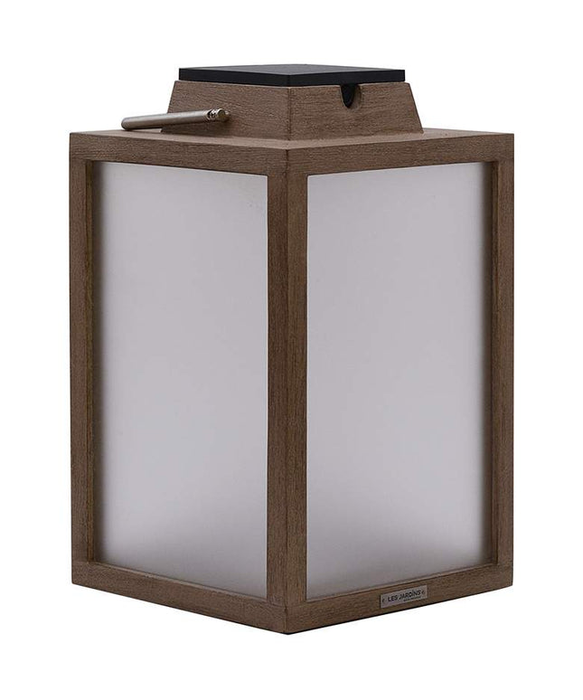 Tradition 16" High Weathered Teak LED Solar Outdoor Lantern