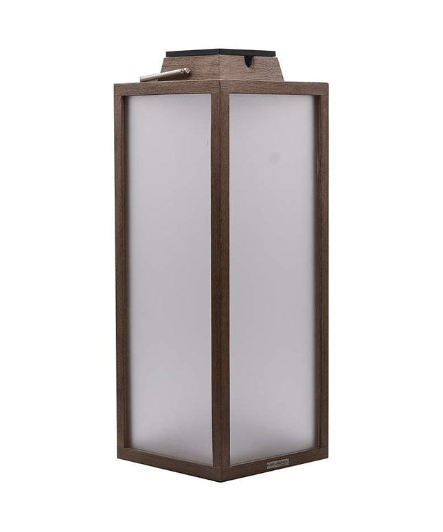 Tradition 25 1/2"H Weathered Teak LED Solar Outdoor Lantern