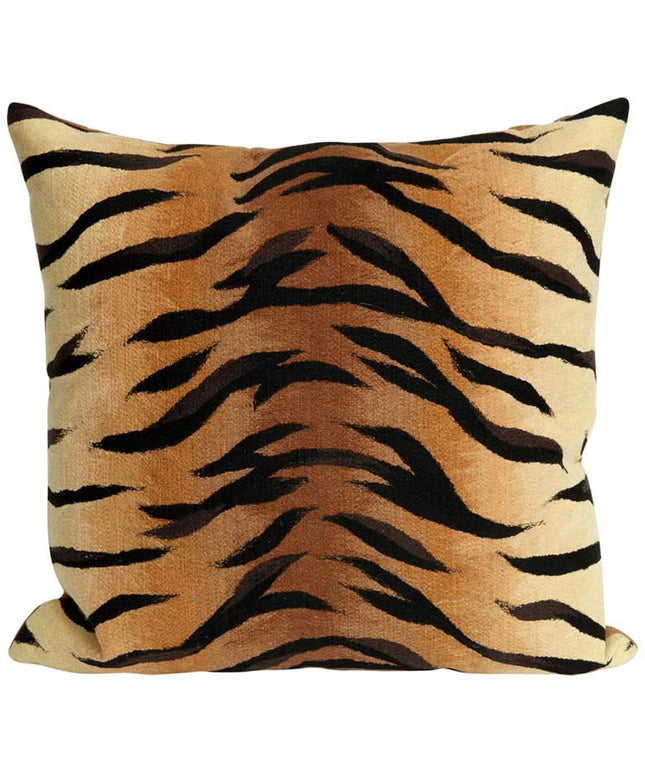 Trans-Ocean Visions I Tiger Brown 20" Square Throw Pillow
