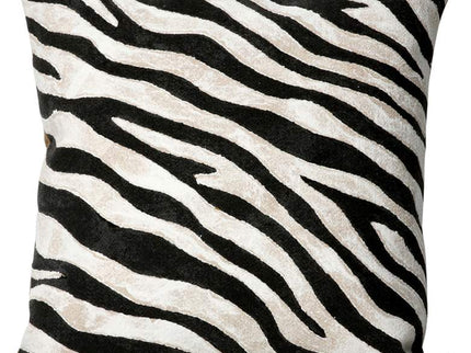 Trans-Ocean Visions I Zebra Black 20" Square Throw Pillow
