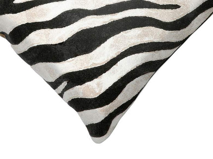 Trans-Ocean Visions I Zebra Black 20" Square Throw Pillow