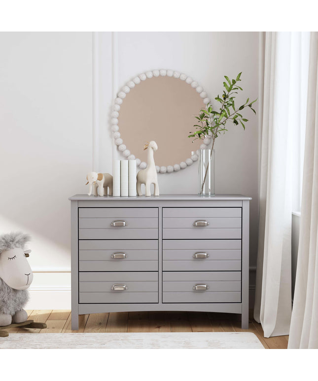 F16906G,Carter's,Nolan 6-Drawer Double Dresser in Grey