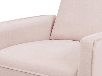 M19387PBPEW,DaVinci,Penny Swivel Recliner in Performance Pale Blush Pink Eco-Weave