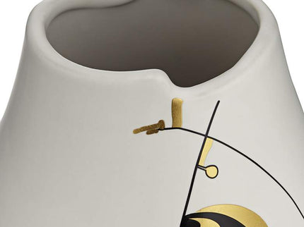 Tribeca 10 3/4" High Matte White Decorative Graphic Vase