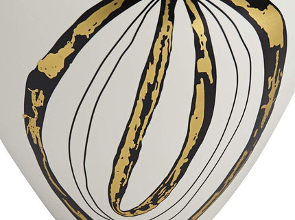 Tribeca 10 3/4" High Matte White Decorative Graphic Vase