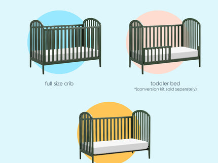 M23901FRGR,DaVinci,Beau 3-in-1 Convertible Crib in Forest Green