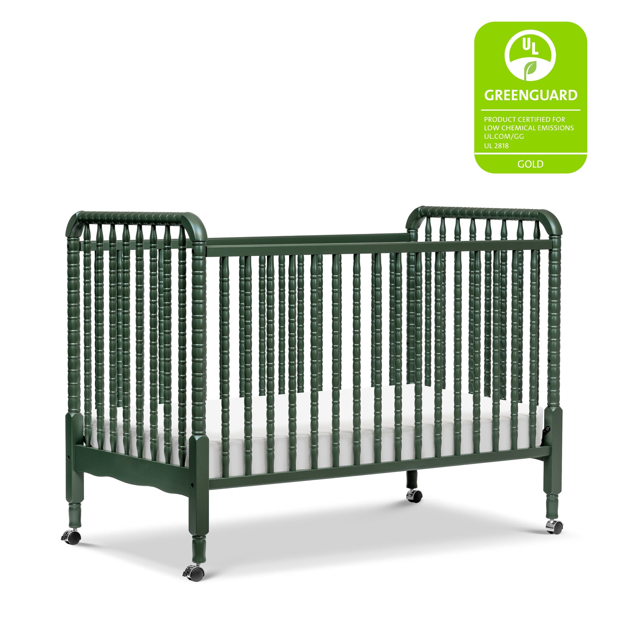 M7391FRGR,DaVinci,Jenny Lind Stationary Crib in Forest Green
