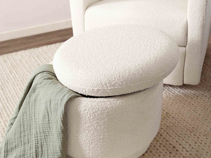 M22985WB,Babyletto,Enoki Storage Ottoman in Ivory Boucle