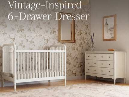 M7101RW,Namesake,Liberty 3-in-1 Convertible Spindle Crib w/Toddler Bed Conversion Kit in Warm White