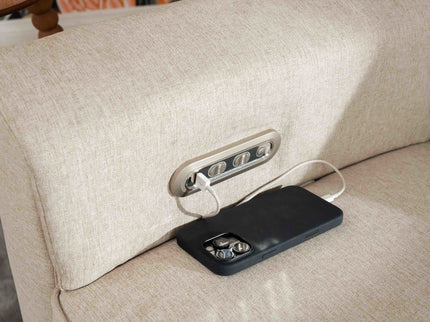 M17186PBEW,Namesake,Willa Plus Power Glider Recliner w/ Power Headrest in Performance Beach Eco-Weave