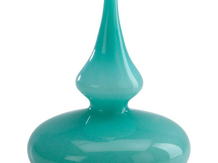 Turquoise 11" High Glass Stupa Vase