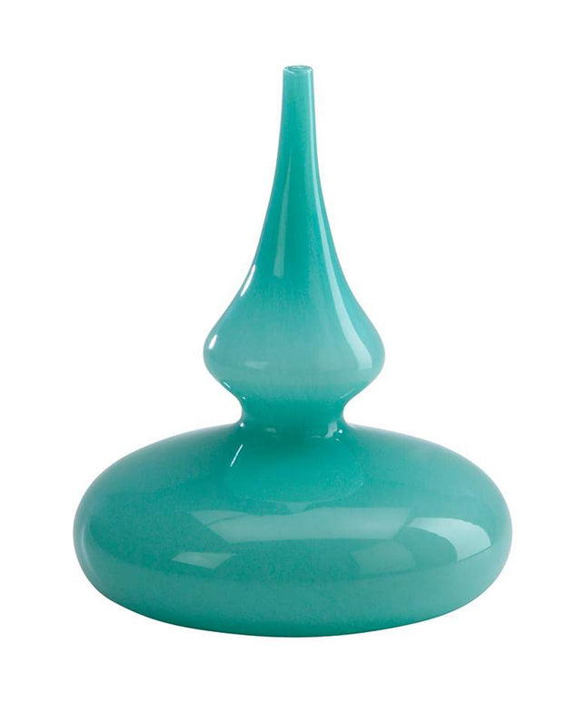Turquoise 11" High Glass Stupa Vase