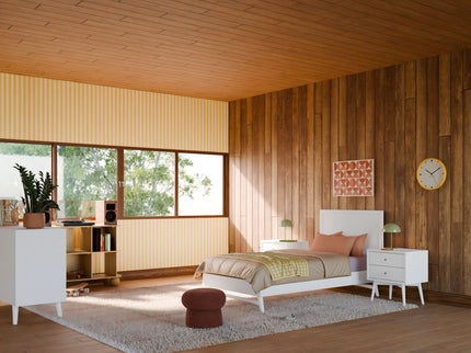 M31585RT,Babyletto Kids,Mini Mushroom Pouf in Rouge Teddy Loop