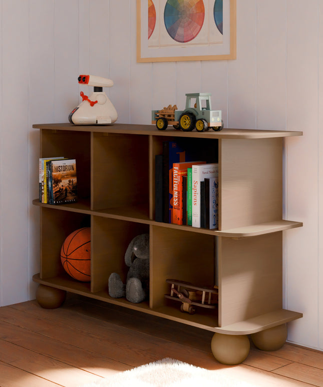M31811NL,Babyletto Kids,Crosby Open Bookcase in Natural Walnut