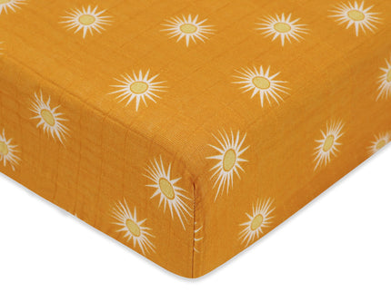 T26935,Babyletto,Golden Hour Muslin Crib Sheet in GOTS Certified Organic Cotton