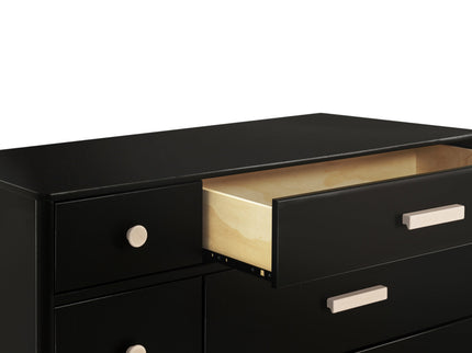 M9016BNX,Babyletto,Lolly 6-Drawer Double Dresser  Assembled in Black/Washed natural