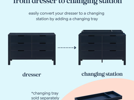 F11926V,Carter's,Colby 6-Drawer Double Dresser in Navy