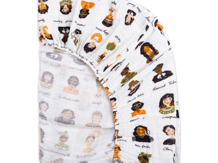 T28435,Babyletto,Women In History Muslin Crib Sheet in GOTS Certified Organic Cotton