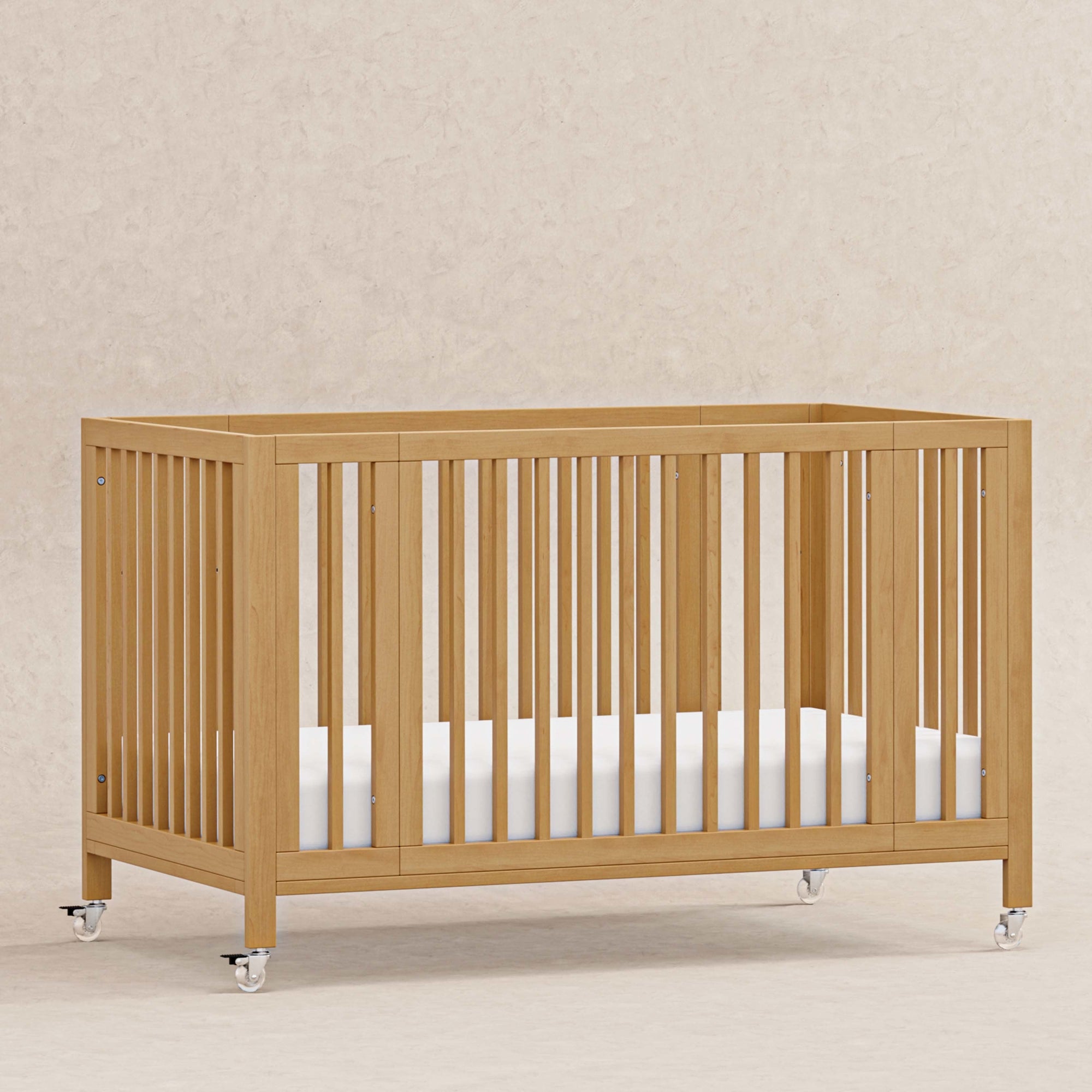M30880HY,Babyletto,Rolli 9-in-1 Convertible All-Stages« Crib w/ Bassinet & Toddler Bed Kits in Honey