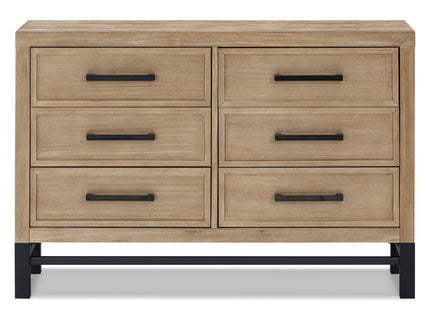 B25816DF,Monogram by Namesake,Newbern 6-Drawer Assembled Dresser in Driftwood