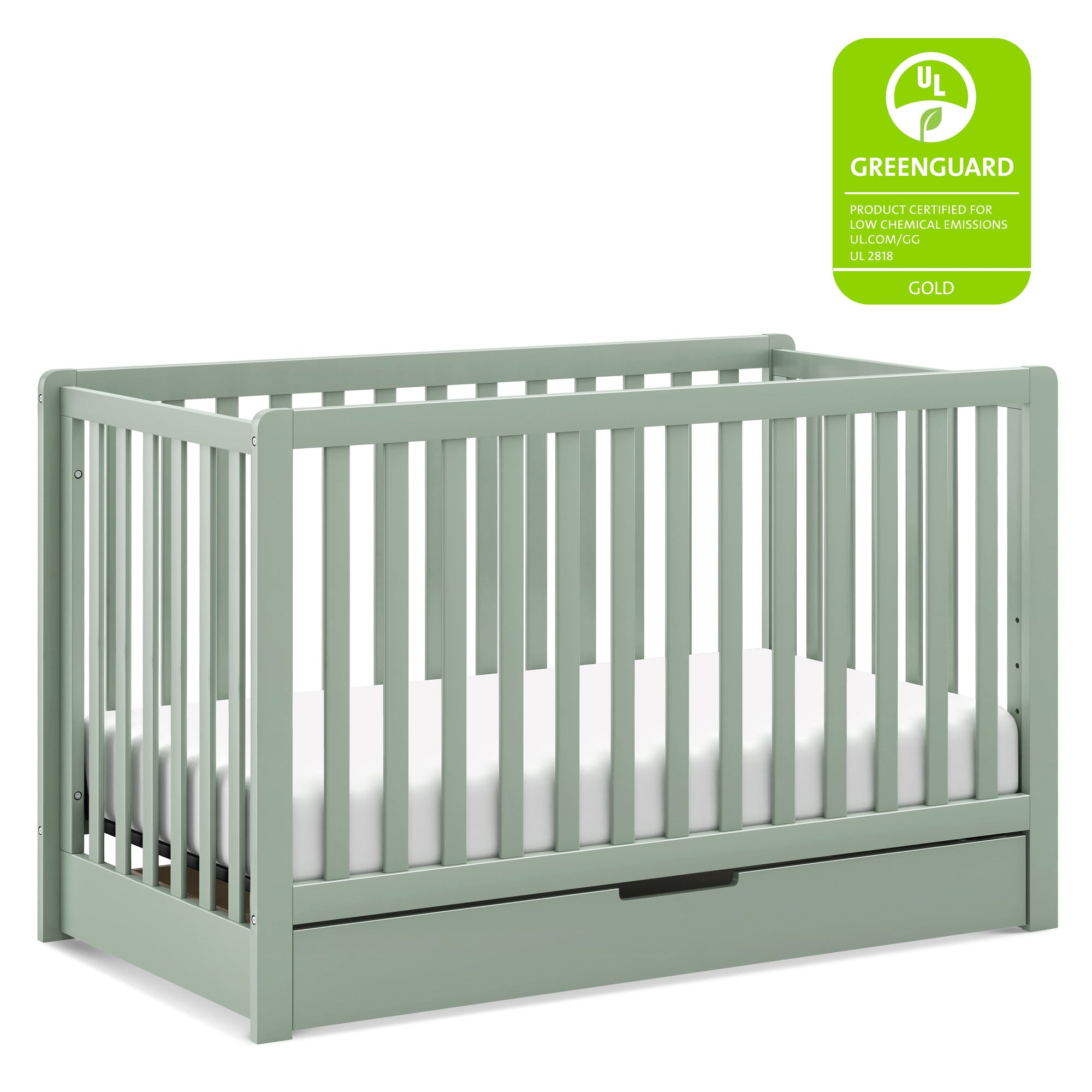F11951LS,Carter's,Colby 4-in-1 Convertible Crib w/ Trundle Drawer in Light Sage