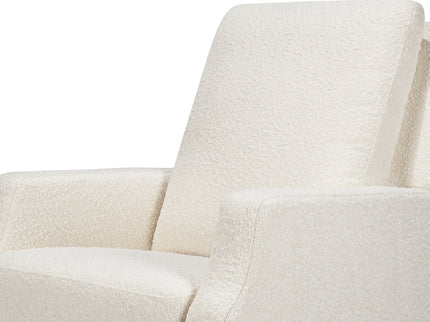 M22287WBLB,Namesake,Crewe Recliner and Swivel Glider in Ivory Boucle w/Light Wood Base