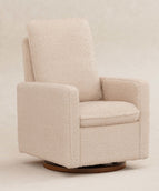 Chai Shearling with Dark Wood Base