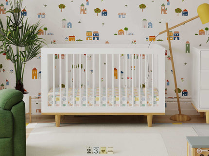W4901WN,DaVinci,Marley 3-In-1 Convertible Crib in White Finish and Natural Legs