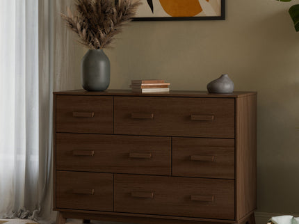M5826NL,Babyletto,Scoot 6-Drawer Dresser in Natural Walnut