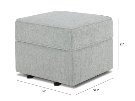 M17285FWLG,Namesake,Willa/Alden Gliding Ottoman in Feathered Grey Weave
